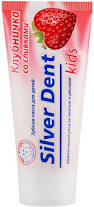 Детская зубная паста Silver Dent Клубничка со сливками,75г