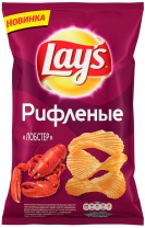 "Lays" чипсы рифленые со вкусом лобстера  150г