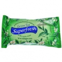 Влажные салфетки Superfresh Green Tea,15шт