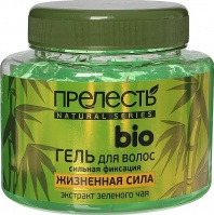 Гель для укладки волос " Прелесть bio" сильная фиксация 250 мл  с экстрактом зеленого чая